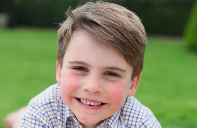 Кенсингтонский дворец опубликовал новое фото принца Луи в честь его шестого дня рождения